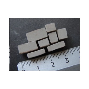 Pierres murs irréguliers blanches, 300 pièces 5/11 x 5 x 4 mm