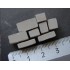 Pierres murs irréguliers blanches, 300 pièces 5/11 x 5 x 4 mm