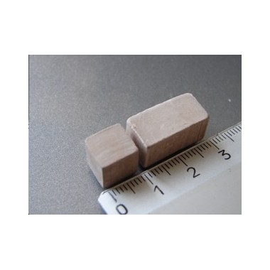 Pierres murs Opus Quadratum grises, 25 pièces 10x20/10x10mm