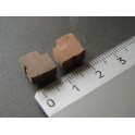 Bases de piliers ou de colonnes roses/gris, 25 pièces 8 x 8 x 5 mm