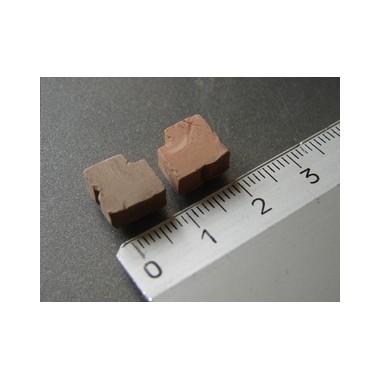 Bases de piliers ou de colonnes roses/gris, 25 pièces 8 x 8 x 5 mm