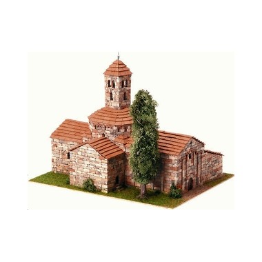 Maquette d'eglise romane 7. Maquette materiaux naturels a construire -  francis miniatures