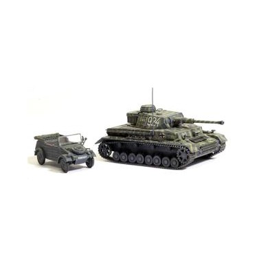 Miniature Panzer IV Ausf.F2(G) + Kubelwagen, 2ème GM