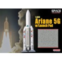 Miniature Ariane 5G avec plateforme de lancement