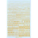 Décalques Chiffres et lettres jaunes type code 45 (1,2,3,4 & 6mm) 