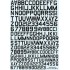 Décalques Chiffres et lettres noirs type code 45 (10, 12 & 14mm)  