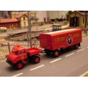 Miniature Unimog avec remorque cirque Krone