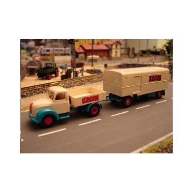 Miniature Magirus Mercur avec remorque cirque Krone