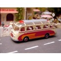 Miniature Setra bus S6 rouge et beige