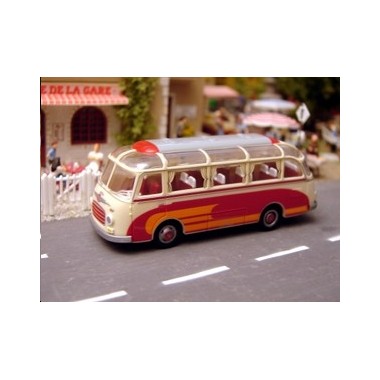 Miniature Setra bus S6 rouge et beige