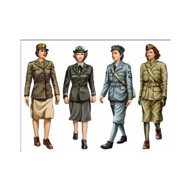 Figurines maquettes Auxiliaires féminines U.S. et Britanniques, 2ème GM