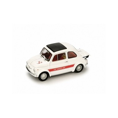 Miniature Fiat 695SS Abarth blanche 1968