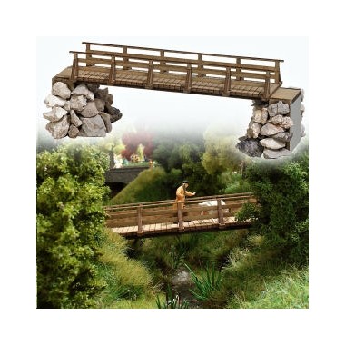 Passerelle en bois (vrai bois)