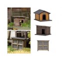 Clapier à lapins et niches à chiens en bois (vrai bois)
