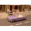 Miniature Chevrolet Bel Air cabriolet lilas 1957