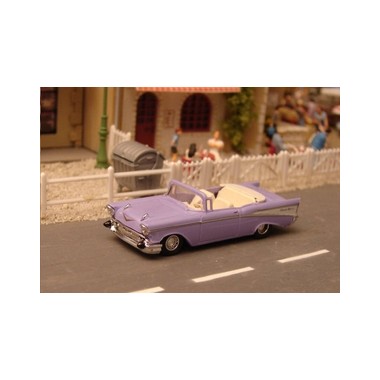 Miniature Chevrolet Bel Air cabriolet lilas 1957
