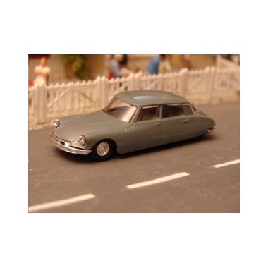 Miniature Citroen DS19 bleu-gris 1955
