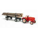 Miniature Tracteur Porsche Junior K avec remorque de bois 