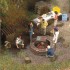Feu de camp ou barbecue, lumineux