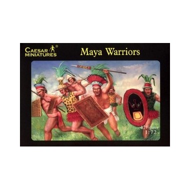 Figurines maquettes Guerriers Mayas, XVIème Siècle
