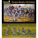Figurines maquettes Chevaliers européens, XVème Siècle