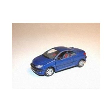 Miniature Peugeot 206 CC Fermée Bleue