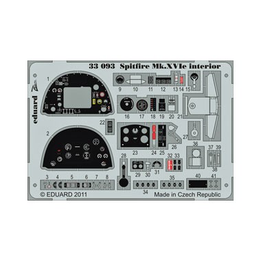 Photodécoupe Spitfire Mk. XVIe interior S. A. pour Tamiya