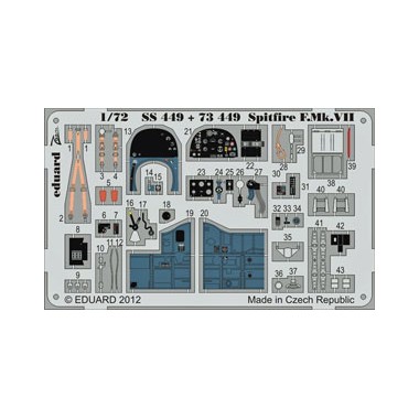 Photodécoupe Spitfire F. Mk. VII pour Italeri