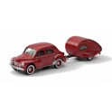 Miniature Renault 4CV et Caravane Ailette