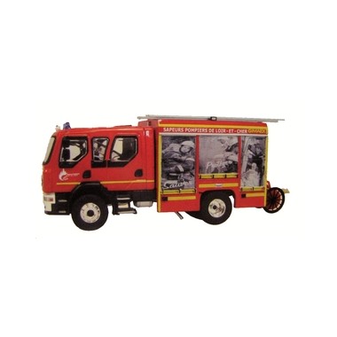 Miniature Renault Midlum Dble Cabine FPT Gimaex Pompiers Romorantin