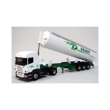 Miniature Scania R Camion Citerne Silo "Transports Desert" Miniature Scania R Camion Citerne Silo "Transports Desert"