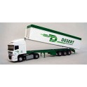 Miniature DAF XF105 Space Cab Benne Céréalière Transports Desert