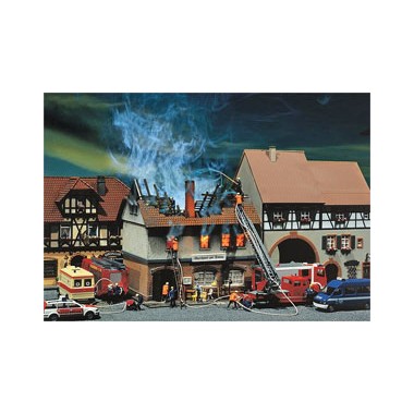 Maquette Ruine d?incendie Auberge Au Soleil, Epoque 3