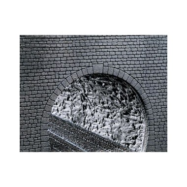 Dalle décorative portion de tunnel, Structure de rochers