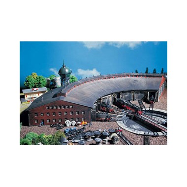 Maquette Rotonde à locomotives, 2 places, Epoque 1
