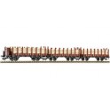 Coffret de 3 wagons porte-grumes prussiens, type R 02, Epoque 1