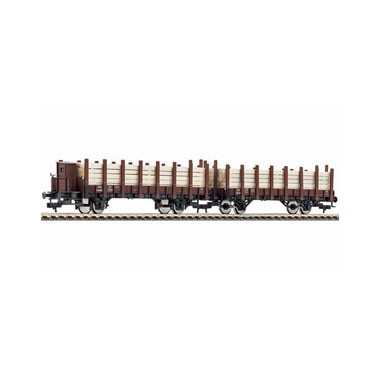 Coffret de 2 wagons porte-grumes, type R 02, de l'ÖBB, Epoque 3