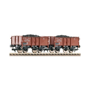 Wagons de charbon type construction O Schwerin DRG, set de 2, Epoque 2