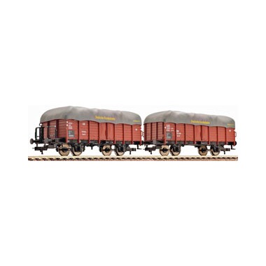 Wagons tombereaux DB, set de 2, Epoque 3