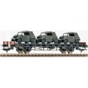 Wagon plat type de construction S 14 chargé de Minitank DRG, Epoque 2