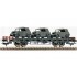 Wagon plat type de construction S 14 chargé de Minitank DRG, Epoque 2