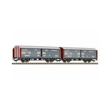 Coffret de 2 wagons à parois coulissantes type Hbis299, DB AG, Epoque 6