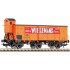 Wagon de bière Wielemans 3 essieux et guérite de frein SNCB, Epoque 3