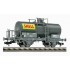 Wagon citerne SHELL avec plate-forme serre freins, CFF, Epoque 3