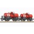 Coffret de 2 wagons-citernes avec plate-forme de frein "dfo" DSB, Epoque 3 