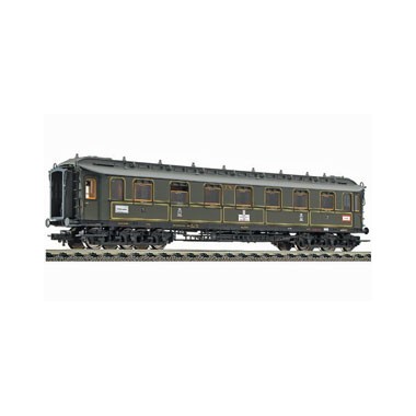 Voiture de train rapide, 1/2ème classe, type C 4ü Pr06, K.P.E.V., Epoque 1