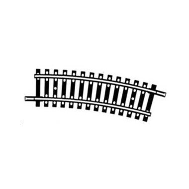 Rail courbe HO "Modele" Fleischmann Rayon R1 357 mm 15°