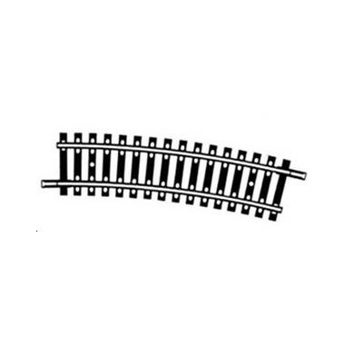 Rail courbe HO "Modele" Fleischmann Rayon R2 415 mm 15°