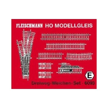 Kit de rails E "3 voies de garage" HO "Modele" Fleischmann