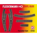 Kit de rails D HO "Profi" Fleischmann